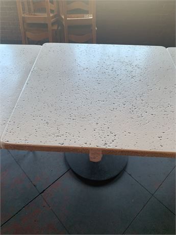 Plastic Terrazzo-style Square Dining Table 36 Inch