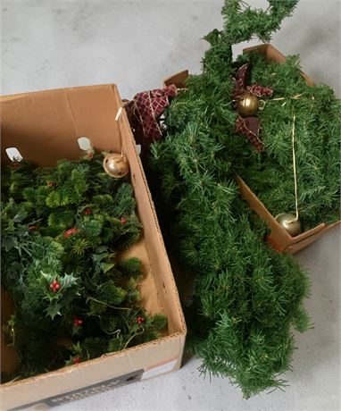 Decorative Artificial Christmas Garland Lot