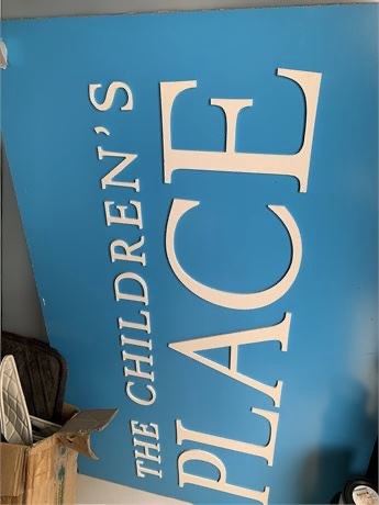 "The Children's Place" Blue & White Store Advertisement Sign