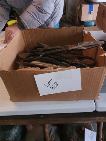 Box Full of Different Size Tin Snips