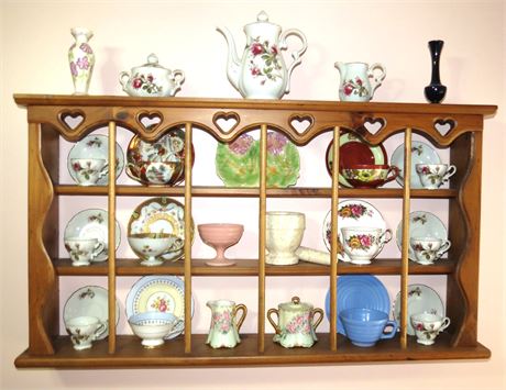 Tea Cups And Display Shelf