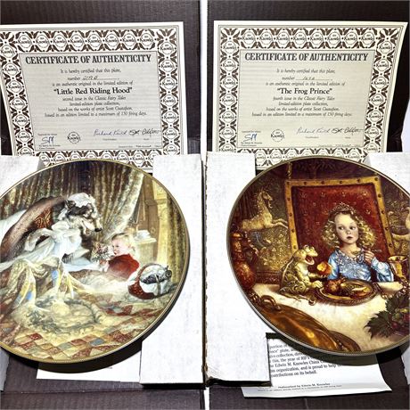 Knowles Classic Fairy Tales “The Frog Prince” & “Little Red Riding Hood” Plates