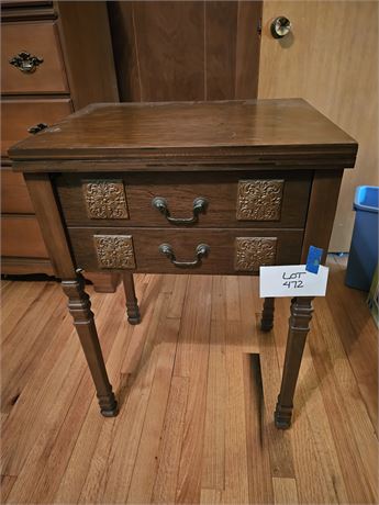Wood Sewing Cabinet Table (No Sewing Machine)
