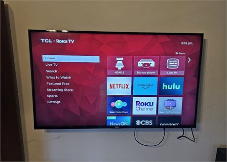 55" TCL Roku TV 4K HDR w/ Remote