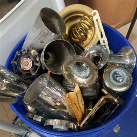 Metal Cleanout Lot in Blue Lowes Bucket