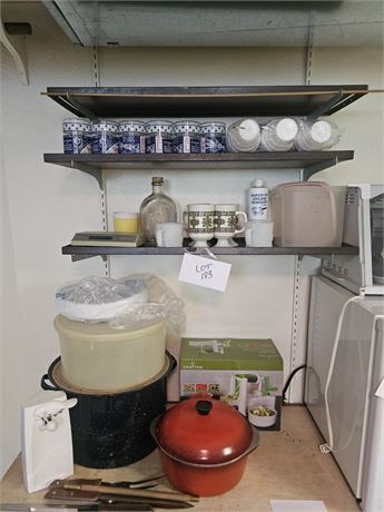 Mixed Kitchen Lot- Club Roaster, Cutter, Enamel Pot & More