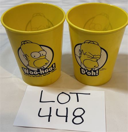 Collectible The Simpsons Plastic Cups