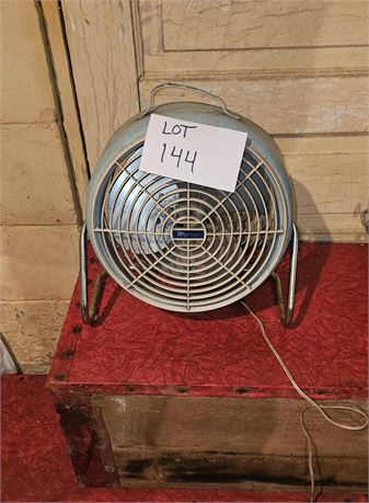 Vintage Teal Windsor Metal Fan