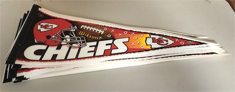 Lot of 51 K.C. Chiefs Pennants