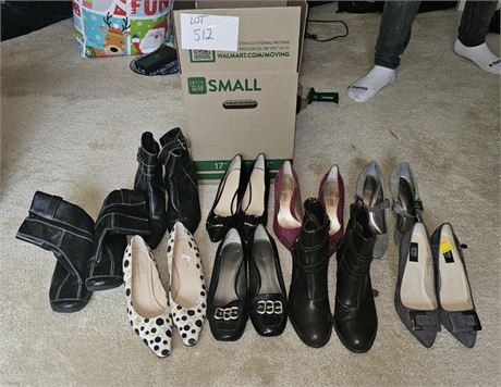 Ladies Mixed Shoes- Sizes 7.5 to 8 MED - Maker / Style / Color & Condition Vary