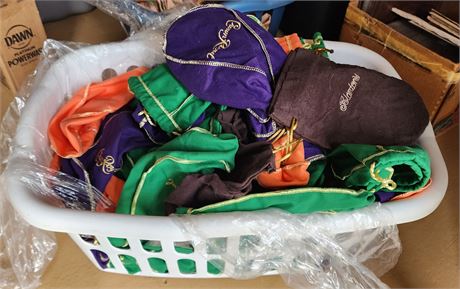 Basket of Crown Royal Bags