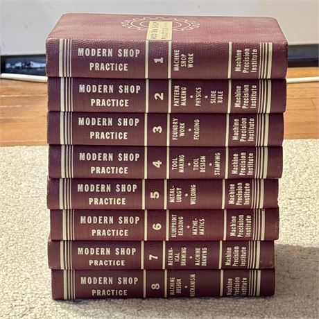 1943 Modern Shop Practice 8 Volume Books Set