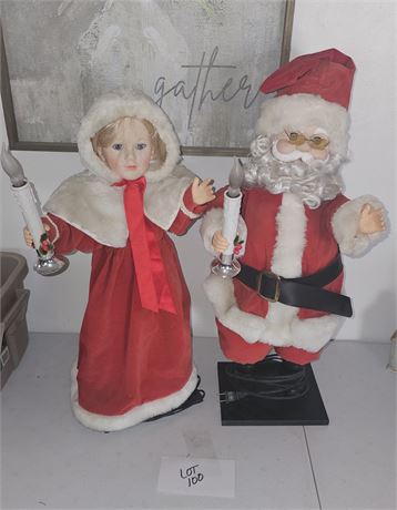 1980's Animated Santa & Mrs Claus