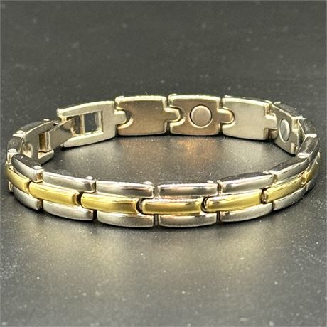 Two-Tone Stainless Steel 7.5" Bracelet