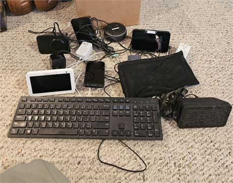 Mixed Misc Electronics- Keyboard, Speakers, Amazon Echo Shows & More