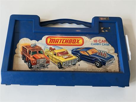 Vintage 1976 Matchbox 18-Car Carry Case W/Cars