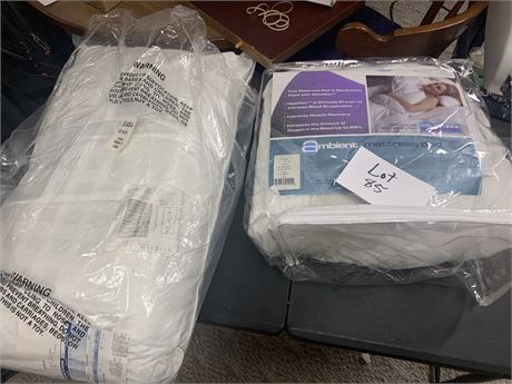 Bed Pillow and Ambient Mattress Pad Lot