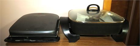 George Foreman Grill, B & D Electric Skillet