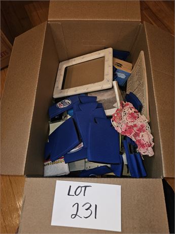 Misc Mixed Lot- Koozies, Picture Frames, Trinket Boxes & More