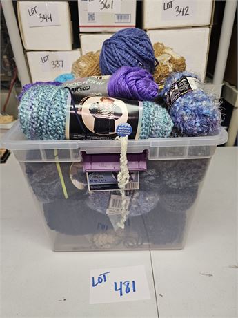 Mixed Bin of Yarn - Different Colors & Makers