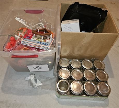 Large Lot Of Mixed Cookie Cutters & Canning Jars
