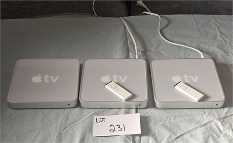 3 Apple Tv Boxes 2 With Remotes