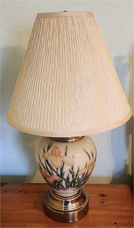 1970's Porcelain Lamp w/ Shade