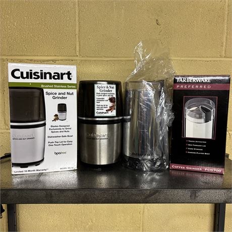 Farberware Coffee Grinder & Cuisinart Spice/Nut Grinder
