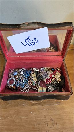 Vintage Mixed Rhinestone & GF Jewelry & Trinket Boxes