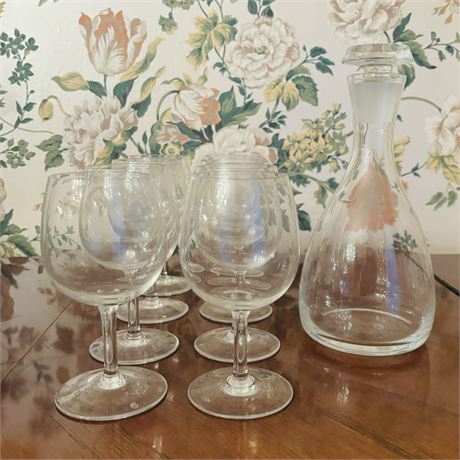 Lenox Crystal Decanter and Glasses Set