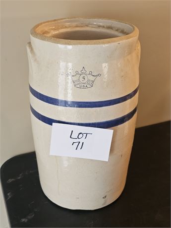 5 Gallon Robinson Ransbottom Stoneware Buter Churn Crock
