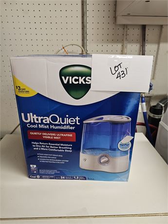 Vicks Ultra Quiet Cool Mist Humidifier NEW IN BOX