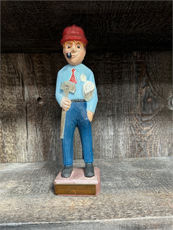 Wood Electrician Figurine