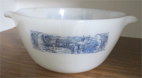 Vintage Milk Glass Mixing Bowl