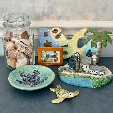 Coordinated Beachy Decor and Collectibles