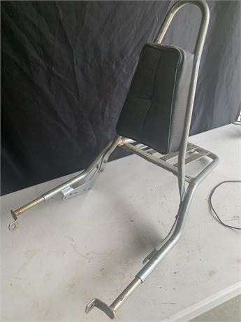Motorcycle Luggage Tall Rack W/Integrated Back Rest Sissy Bar