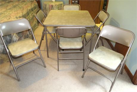 Samsonite Card Table & 6 Chairs