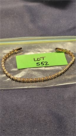 Sterling Goldtone 8" Bracelet 0.32 ozt