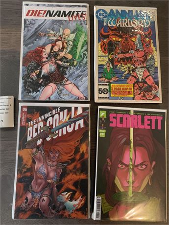 Vintage Comic Books DIE!namite Lives!, Scarlett #3, The Warlord Annual #1