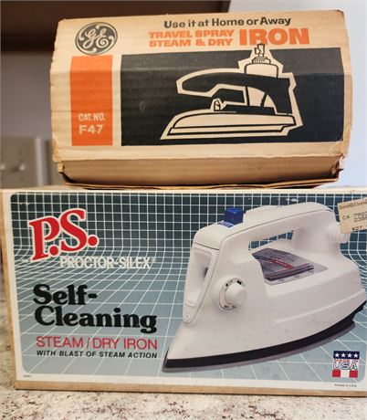 2- Vintage Irons in Original Boxes