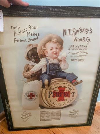 Framed N.T. Swezey's Son & Co Flour Advertisement