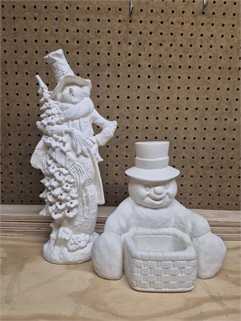 Ceramic Snowman Lot