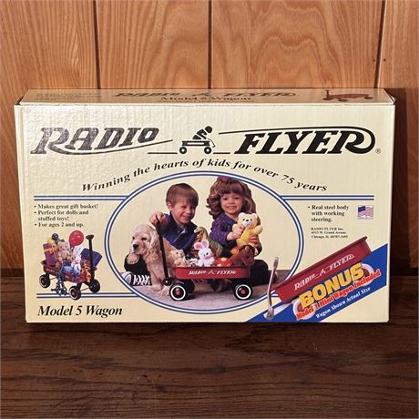 Sealed  - Radio Flyer Model 5 Wagon w/ Bonus Mini Wagon!