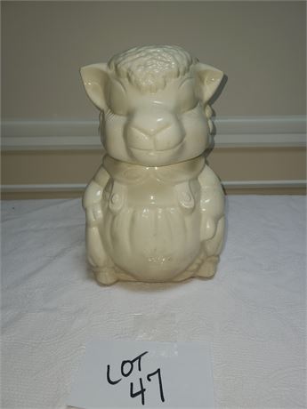 Vintage American Bisque Lamb Cookie Jar