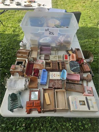 Large Container Full Of Doll Furniture