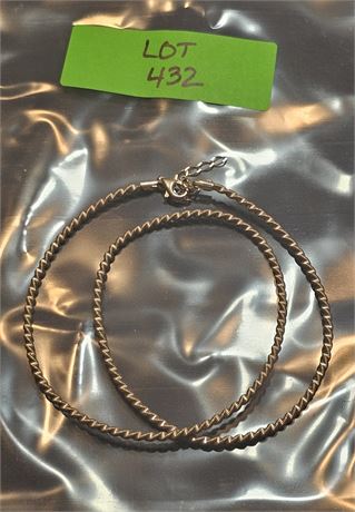 Sterling 18" Rope Necklace 0.29 ozt