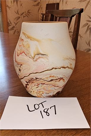 Nemadji Marbled Navajo Art Vase