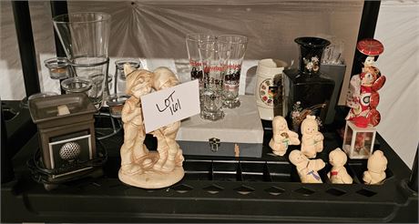 Mixed Decor Lot- Warmer, Beer Mugs, Centerpiece, Asian Inspired Decor & More