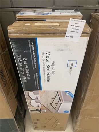 Mainstays Adjustable Metal Bed Frame Lot of 2