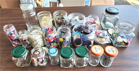 Assortment of Buttons & Jars